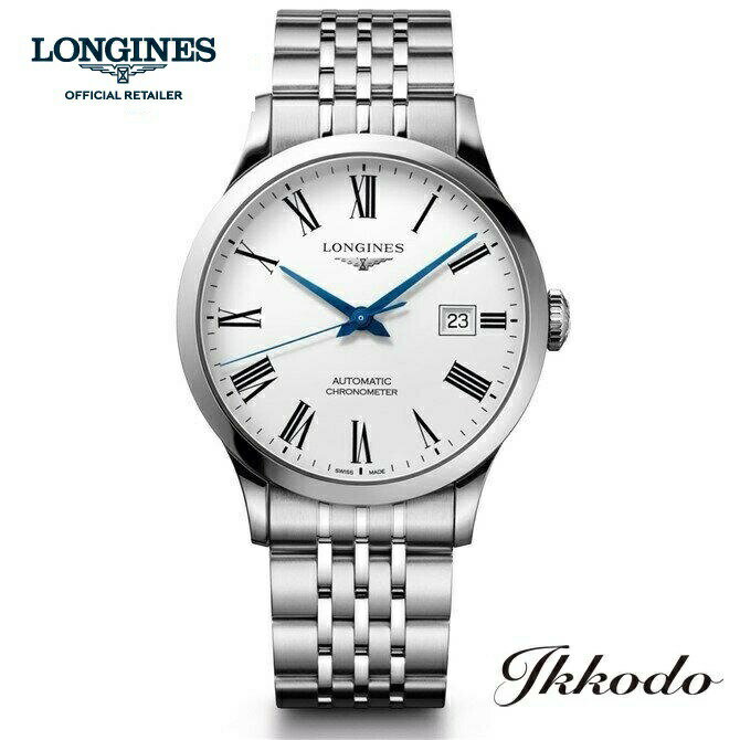 ロンジン 【ご購入特典対象商品】ロンジン LONGINES レコード メンズ COSCクロノメーター 自動巻き ホワイト文字盤 ステンレススティールケース＆ブレス 38.5ミリ 3気圧防水 デイト 日本国内正規品 L2.820.4.11.6【L2.820.4.11.6】