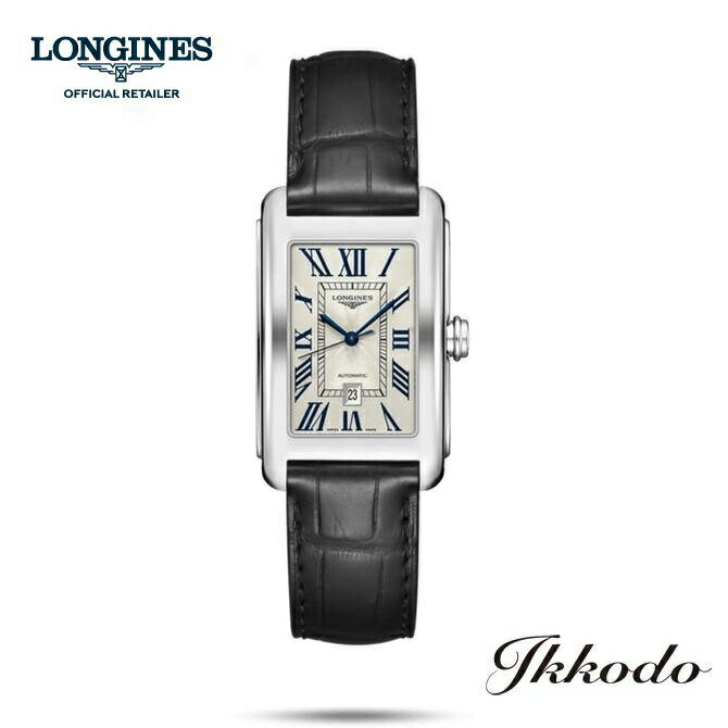 ロンジン 腕時計（メンズ） 【ご購入特典対象商品】ロンジン LONGINES ドルチェヴィータ メンズ腕時計 自動巻き アイボリーローマンダイアル ステンレスケース アリゲーターストラップ 27.7×43.8ミリ 3気圧防水 日本国内正規品 L5.757.4.71.0【L57574710】