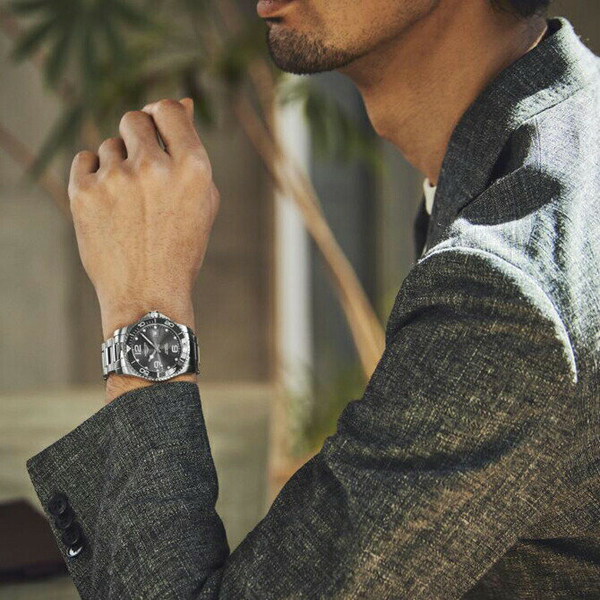 【ご購入特典対象商品】ロンジン LONGINES ハイドロコンクエスト 自動巻き グレーダイヤル ステンレススティールケース＆ブレス セラミックベゼル 41ミリ 30気圧防水 デイト 正規品 メンズ腕時計 L3.781.4.76.6【L37814766】