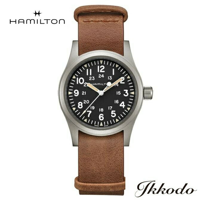 【ご購入特典対象商品】【2000円クーポンあり】ハミルトン HAMILTON Khaki Field カーキフィールド メカ 80時間手巻きH-50 38ミリ ステンレスケース ブラック文字盤 ブラウンカーフストラップ 5気圧防水 正規品 2年保証 H69439531【送料無料】