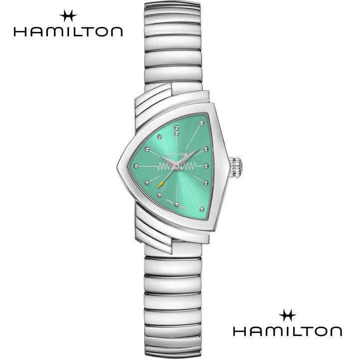 Rakuten - 【ご購入特典対象商品】ハミルトン HAMILTON ベンチュラ レディ クォーツ Ventura Lady Quartz クォーツ 幅36mm×24mm フレックスバンド 蛇腹タイプ 正規品 2年保証 H24211142