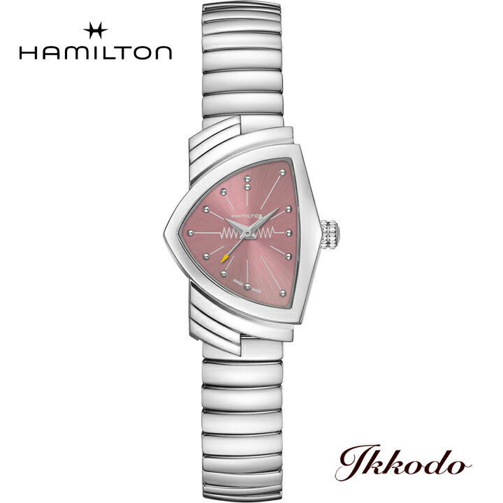 Rakuten - 【ご購入特典対象商品】ハミルトン HAMILTON ベンチュラ レディ クォーツ Ventura Lady Quartz クォーツ 幅36mm×24mm フレックスバンド 蛇腹タイプ 正規品 2年保証 H24211170