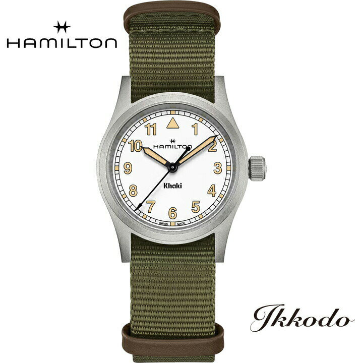 �ڤ�������ŵ�оݾ��ʡۥϥߥ�ȥ� HAMILTON Khaki Field �������ե������ �������� 33�ߥ� ���ƥ�쥹������ �ۥ磻��ʸ���� ������ 2ǯ�ݾ� �ӻ��� H69301910