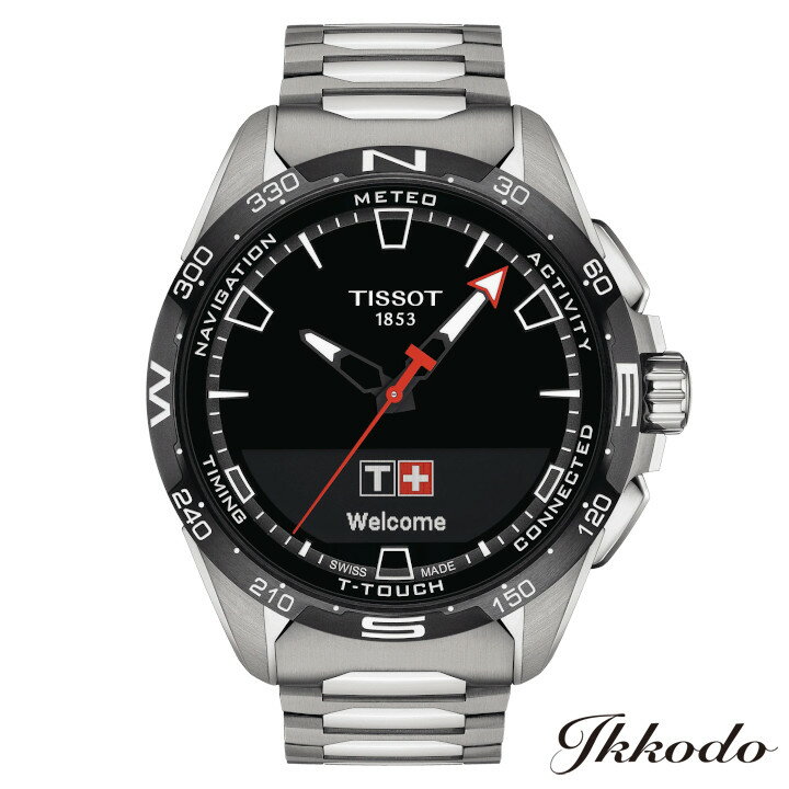 TISSOT ティソ T-タッチコネクト ソーラー チタンケース&バンド 47.5mm 10気圧防水 メンズ ウォッチ 腕時計 2年保証 正規品 T121.420.44.051.00 送料無料