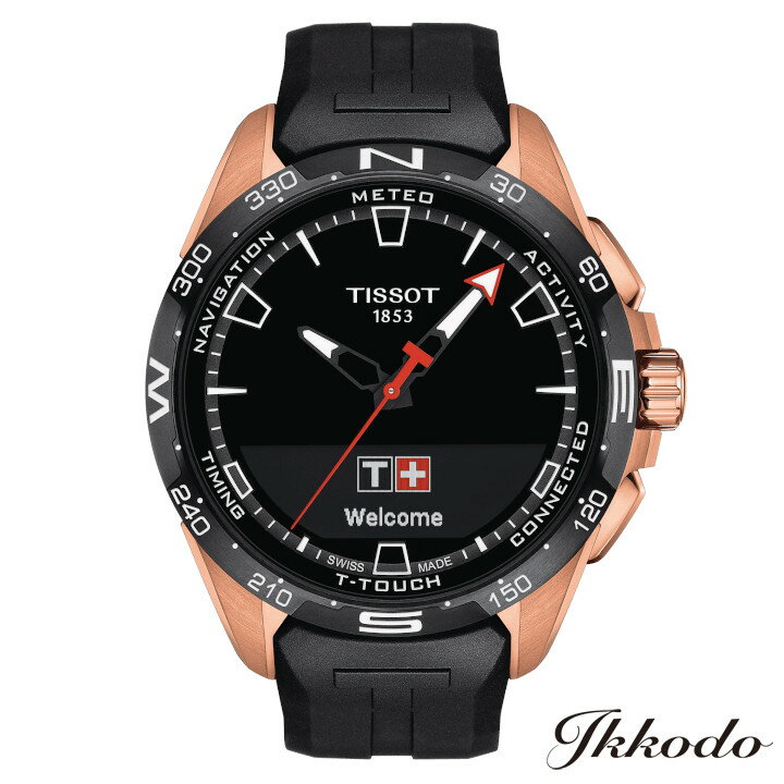 ティソ 腕時計（メンズ） 【ご購入特典対象商品】TISSOT ティソ T-タッチコネクト ソーラー チタンケース ローズゴールドPVDコーティング 47.5mm 10気圧防水 メンズ ウォッチ 腕時計 2年保証 正規品 T121.420.47.051.02 【T1214204705102】送料無料