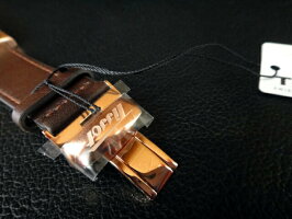 TISSOT☆ティソ☆バナナ センテナリー☆BANANA CENTENARY☆クォーツ☆ブラック文字盤☆ステンレススティールケース(ローズゴールドPVD)☆ブラウンカーフストラップ☆3気圧防水☆正規品☆2年保証☆T117.509.36.052.00 【T1175093605200】【あす楽】