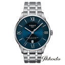 【ご購入特典対象商品】TISSOT ティソ シュマン ド トゥレル オート 自動巻き ステンレススティールケース&ブレス 42ミリ 5気圧防水 ブルー文字盤 日本正規品 2年保証 メンズ腕時計 T099.407.11.048.00 【T0994071104800】(2)