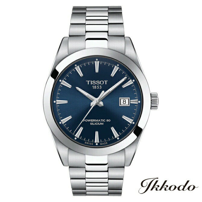 【ご購入特典対象商品】TISSOT ティソ T-CLASSIC Gentleman ジェントルマン メンズ腕時計 自動巻き 80時間パワーリザーブ ブルー文字盤 40mm 10気圧防水 腕時計 日本国内正規品 2年保証 T127.407.11.041.00【T1274071104100】