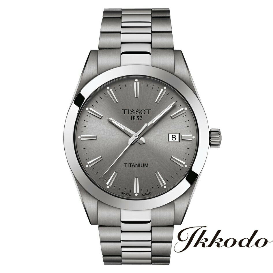 ティソ 【ご購入特典対象商品】TISSOT ティソ T-CLASSIC Gentleman ジェントルマン クォーツ チタンケース&ブレス グレー文字盤 40mm 10気圧防水 腕時計 正規品 2年保証 T127.410.44.081.00【T1274104408100】