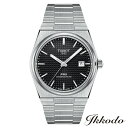 ティソ 腕時計（メンズ） 5/7 9:59まで10%OFFクーポンあり 【ご購入特典対象商品】TISSOT ティソ T-CLASSIC PRX POWERMATIC 80 AUTOMATIC 自動巻き ブラック文字盤 ステンレススチールケース＆ブレス 40mm 10気圧防水 メンズ腕時計 正規品 2年保証 T137.407.11.051.00【T1374071105100】