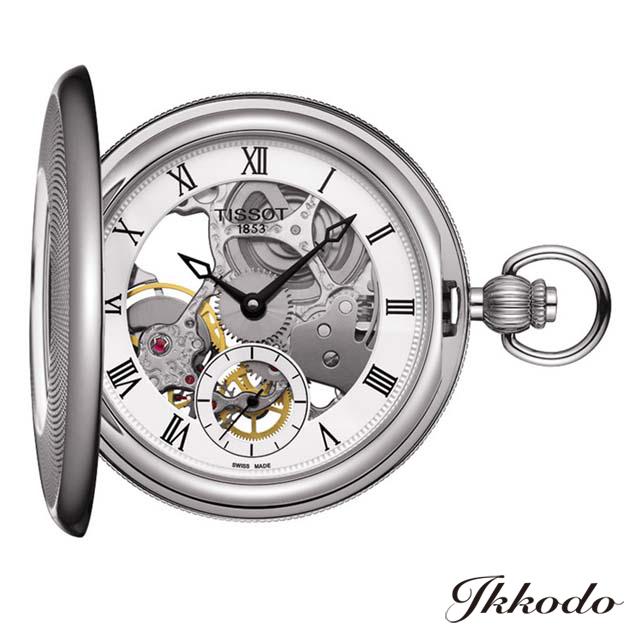 【ご購入特典対象商品】TISSOT ティソ Pocket Bridgeport Mechanical Skeleton 正規品 2年保証 スイス製 ポケット・ウォッチ 両開き蓋..