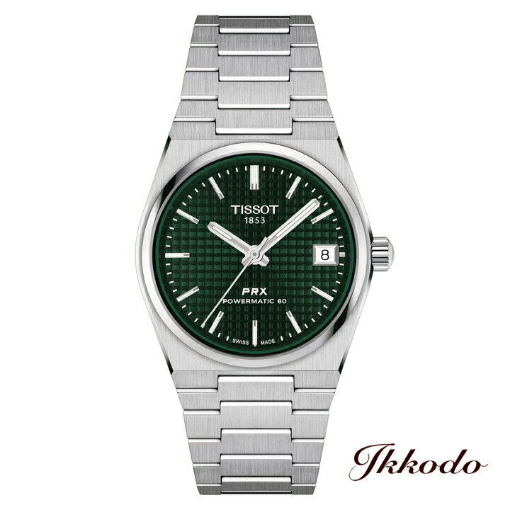 【ご購入特典対象商品】TISSOT ティソ T-CLASSIC PRX POWERMATIC 80 AUTOMATIC 自動巻き 35mm グリーン 10気圧防水 腕時計 正規品 2年間メーカー保証 T137.207.11.091.00【T1372071109100】(2)