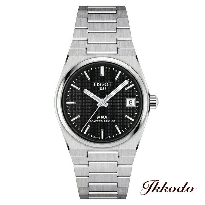 【ご購入特典対象商品】TISSOT ティソ T-CLASSIC PRX POWERMATIC 80 AUTOMATIC 自動巻き 35mm ブラック 10気圧防水 腕時計 正規品 2年間メーカー保証 T137.207.11.051.00【T1372071105100】