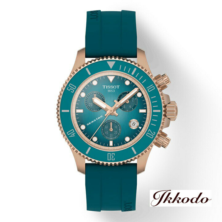 【ご購入特典対象商品】TISSOT ティソ SEASTAR シースター1000 クォーツ クロノグラフ 38mm 30気圧防水 腕時計 正規品 2年保証 T120.217.37.041.00 T1202173704100
