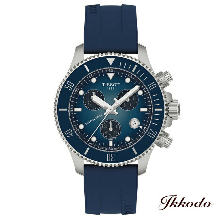 Rakuten - 【ご購入特典対象商品】TISSOT ティソ SEASTAR シースター1000 クォーツ クロノグラフ 38mm 30気圧防水 腕時計 正規品 2年保証 T120.217.17.041.00 T1202171704100