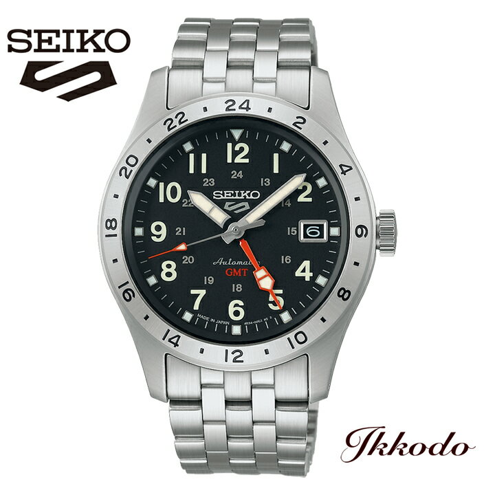 ファイブスポーツ セイコー SEIKO ファイブスポーツ 5スポーツ 5 Sports Field Sports Style 自動巻き GMT 39.4mm 10気圧防水 メンズ腕時計 正規品 1年間メーカー保証 SBSC011