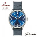 5 7 9:59まで10%OFFクーポンあり Laco ラコ Augsburg39 Blaue Stunde アウクスブルク39 ブラウシュトゥンデ 自動巻き 39ミリ ブルーダイアル ステンレスケース ライトグレーナイロンストラップ…