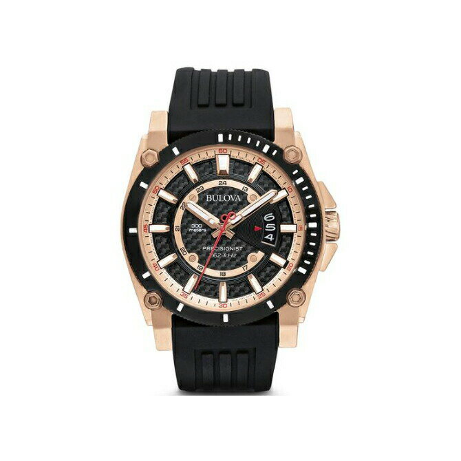 ブローバ ビジネス腕時計 メンズ ブローバ BULOVA プレシジョニスト クォーツ ブラック文字盤 46.5mm 日本国内正規品 メンズ腕時計 3年保証 98B152