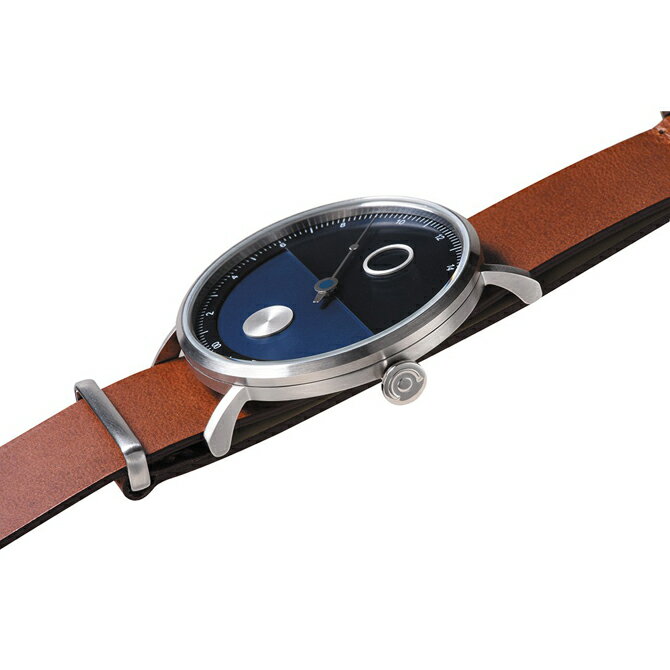 タックス TACS デイアンドナイト DAY&NIGHT クォーツ 41ミリ ブルー文字盤 ステンレスケース ブラウンNATOタイプレザー 50M防水 日本国内正規品 2年保証 メンズ腕時計 TS1602C