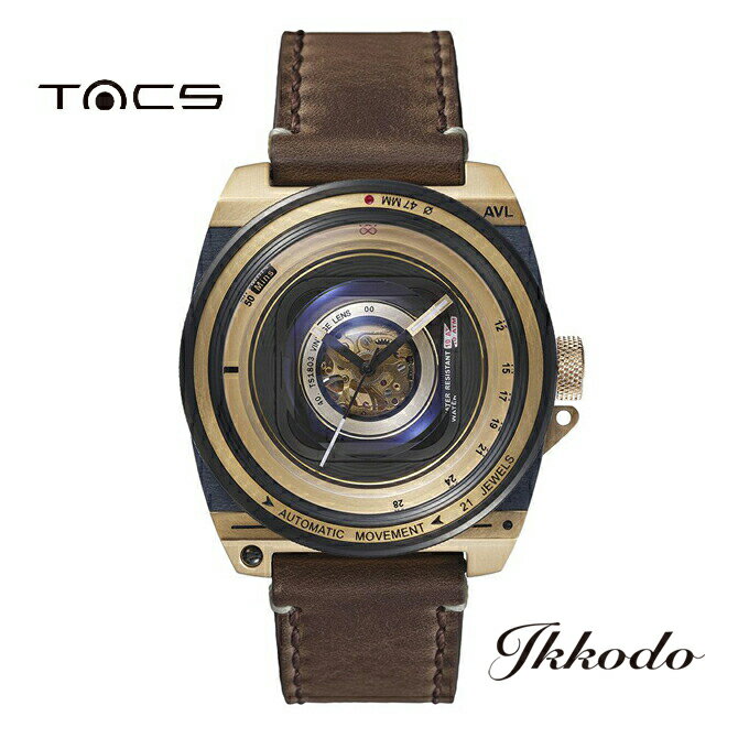 【10th Anniversary】【数量限定100本】タックス TACS VINTAGE LENS AUTOMATIC II 自動巻き 316Lステンレススティールケース&ブレス ホーウィン社製レザーストラップ 10気圧防水 46.5mm 正規品 2年保証 TS1803JP【あす楽】