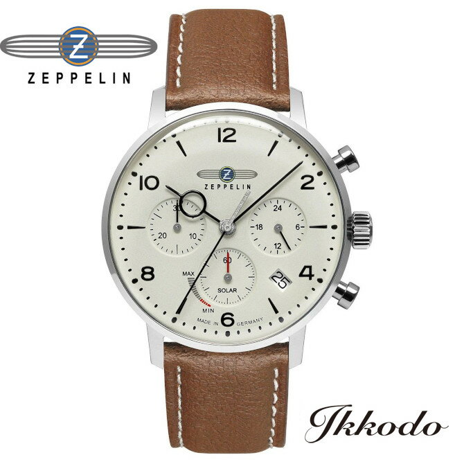 ツェッペリン ZEPPELIN Hindenburg Solar ソーラー クロノグラフ 41mm 5気圧防水 日本国内正規品 メンズ腕時計 2年間メーカー保証 8086-5-N 80865N