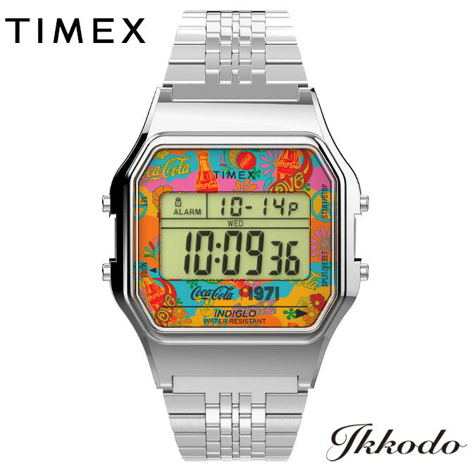 【コカコーラ コラボレーションモデル】タイメックス TIMEX Coca-Cola Classic Digital デジタル クォーツ 真鍮ケース 34mm 3気圧防水 日本国内正規品 メンズ腕時計 男性 紳士 1年保証 TW2V25900 送料無料