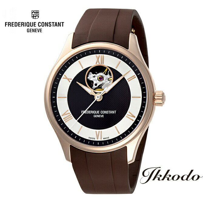 フレデリック・コンスタント フレデリックコンスタントFREDERIQUE CONSTANT クラシック インデックス ハートビート スイス製 ブラウン×シルバーダイアル ステンレスケース(RG IP)40mm 腕時計 FC-310MBRW5B4【FC310MBRW5B4】