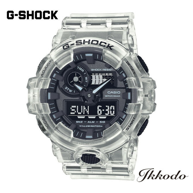 【2021年2月19日発売】G-SHOCK Gショック カシオ スケルトン 20気圧防水 耐衝撃構造 国内正規品 腕時計 GA-700SKE-7AJF