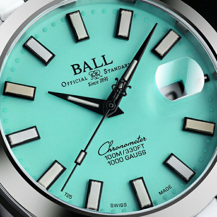 城下町松本の時計店 一光堂の8/16迄オーバーホールチケットプレゼント ボールウォッチ BALLWATCH エンジニアIII マーベライト クロノメーター 自動巻き ターコイズブルー文字盤 904Lステンレス 耐磁性80,000A/m 100m防水 最長5年間メーカー保証 正規品 腕時計 NM9026C-S44CJ-TQR｜アングル3
