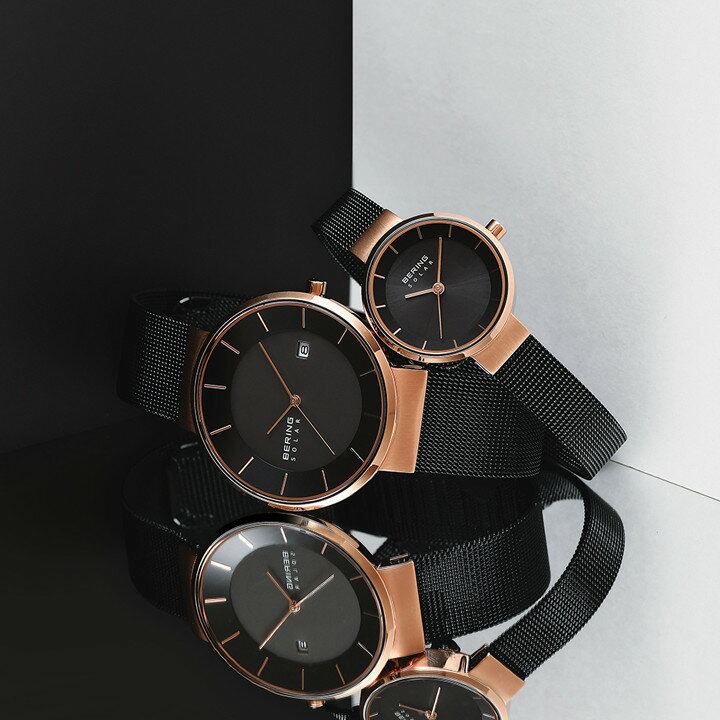 BERING ベーリング SCANDINAVIAN SOLAR スカンジナヴィアン ソーラー 5気圧防水 ペアウォッチ 腕時計 日本国内正規品 3年保証 14639-166/14627-166【1463916614627166】