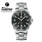 チュチマ Tutima Glashutte/SA M2 セブンシーズS ステンレスケースブレス 50気圧防水 40mm ブラック文字盤 日本国内正規品 オーナーズクラブ登録3年保証 メンズ腕時計 男性 紳士 6156-02【615602】