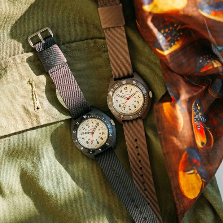 BENRUS ベンラス TYPE-III BLACK IVORY クォーツ ポリカーボネートケース 42mm 腕時計 正規品 1年間メーカー保証 TYPE-III BLACK IVORY