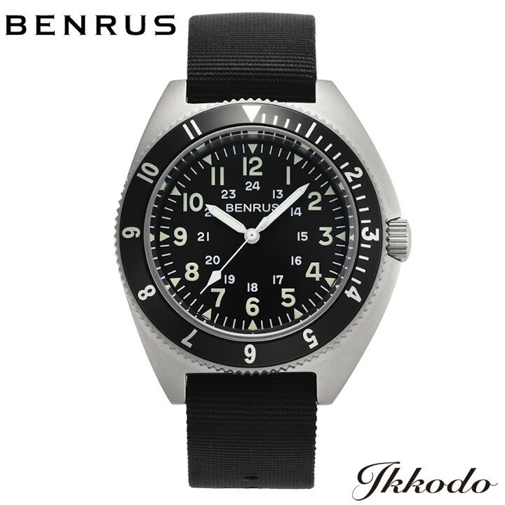 ベンラス BENRUS ベンラス TYPE-II SILVER クォーツ 42mm 10気圧防水 メンズ腕時計 日本国内正規品 1年間メーカー保証 TYPE-II SV TYPEIISV