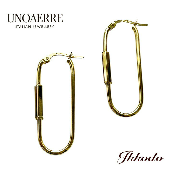 Rakuten - UNOAERRE ウノアエレ K18ゴールド フープ ピアス 正規品 31354