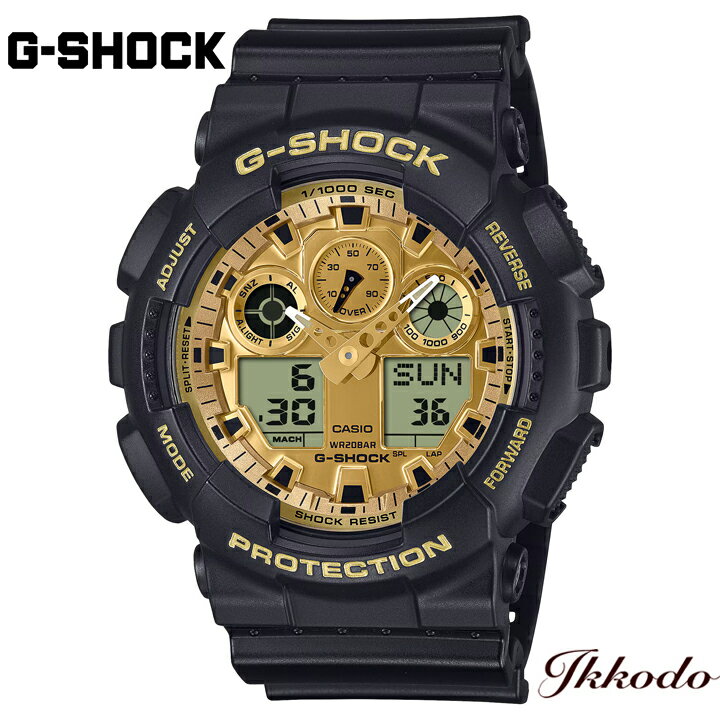 CASIO - G-SHOCK Gショック カシオ GA-100シリーズ 51.2mm 20気圧防水 正規品 腕時計 GA-100GGB-1A9JF GA100GGB1A9JF