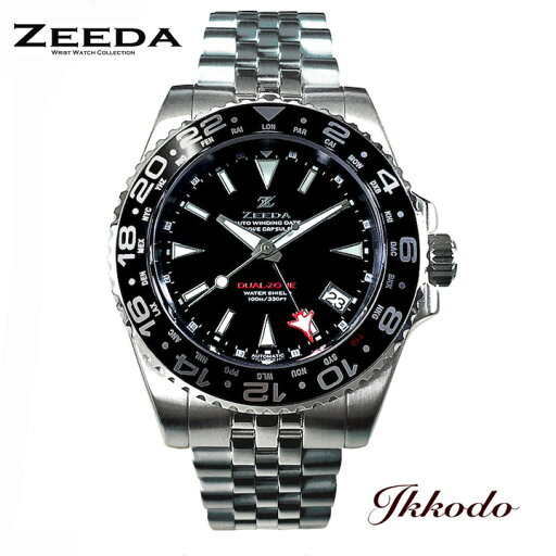 ジーダ ZEEDA デュアルゾーン DUAL-ZONE 自動巻き 40mm 10気圧防水 サファイアガラス 正規品 腕時計 DU-BK【DUBK】 ジーダ ZEEDA デュアルゾーン DUAL-ZONE 自動巻き 40mm 10気圧防水 サファイアガラス 正規品 腕時計 DU-BK【DUBK】