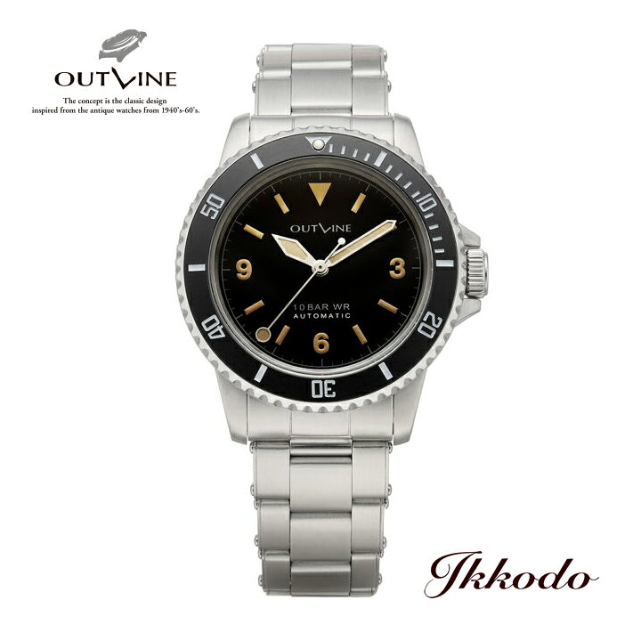 Rakuten - アウトライン ブラックダイバー OUTLINE BLACK DIVER 自動巻 40mm 10気圧防水 腕時計 正規品 YK20252-2BK YK202522BK