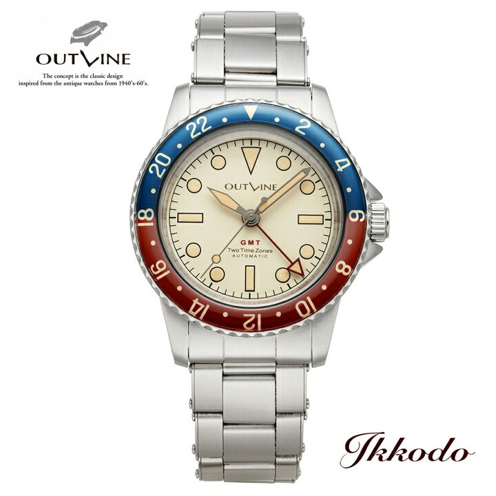 乐天商城 - アウトライン アウトライン・ジーエムティ1950 OUTLINE GMT-1950 自動巻 37mm 5気圧防水 腕時計 正規品 YK20234-2PPWH YK202342PPWH