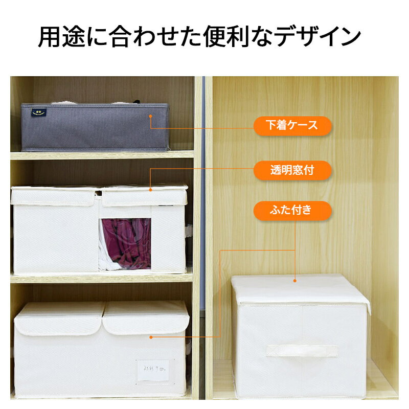 片面開閉できる小窓付き収納ボックスS