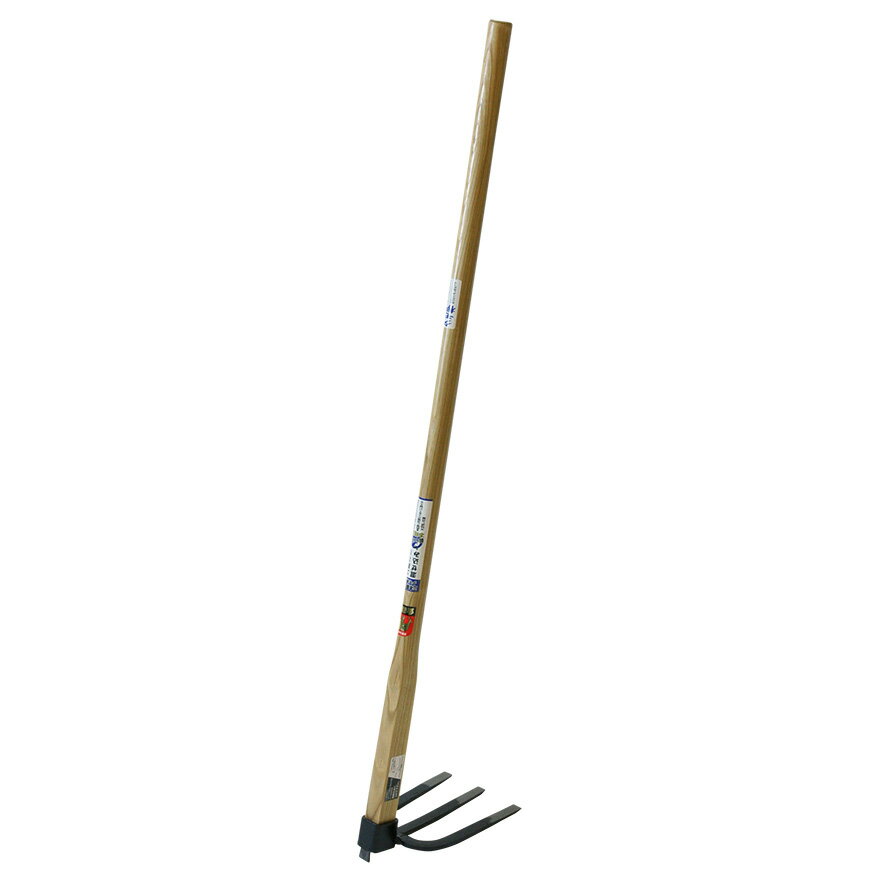 【エントリーでP10倍◆】金象 三本備中鍬 1050タモ柄付 #73657