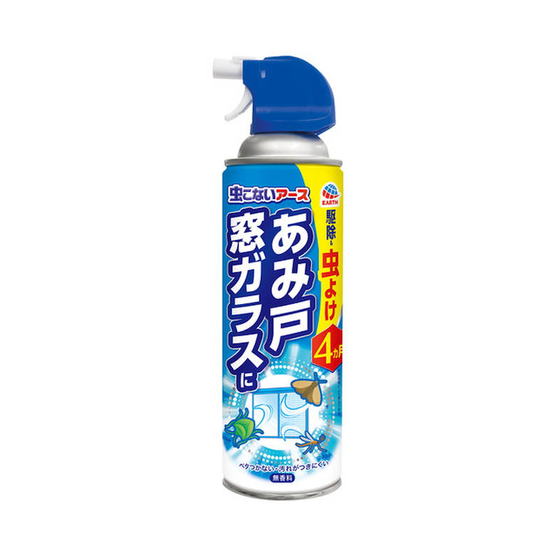 ［エントリーでP10倍］アース製薬 虫こないアース あみ戸・窓ガラスに 450mL 虫よけ 防虫 害虫 殺虫 スプレー 虫除けスプレー 防虫スプレー 害虫駆除 殺虫剤 虫退治 室内用 屋外用 キャンプ 無香料 子供用 アウトドア 虫よけ 防虫 害虫 殺虫