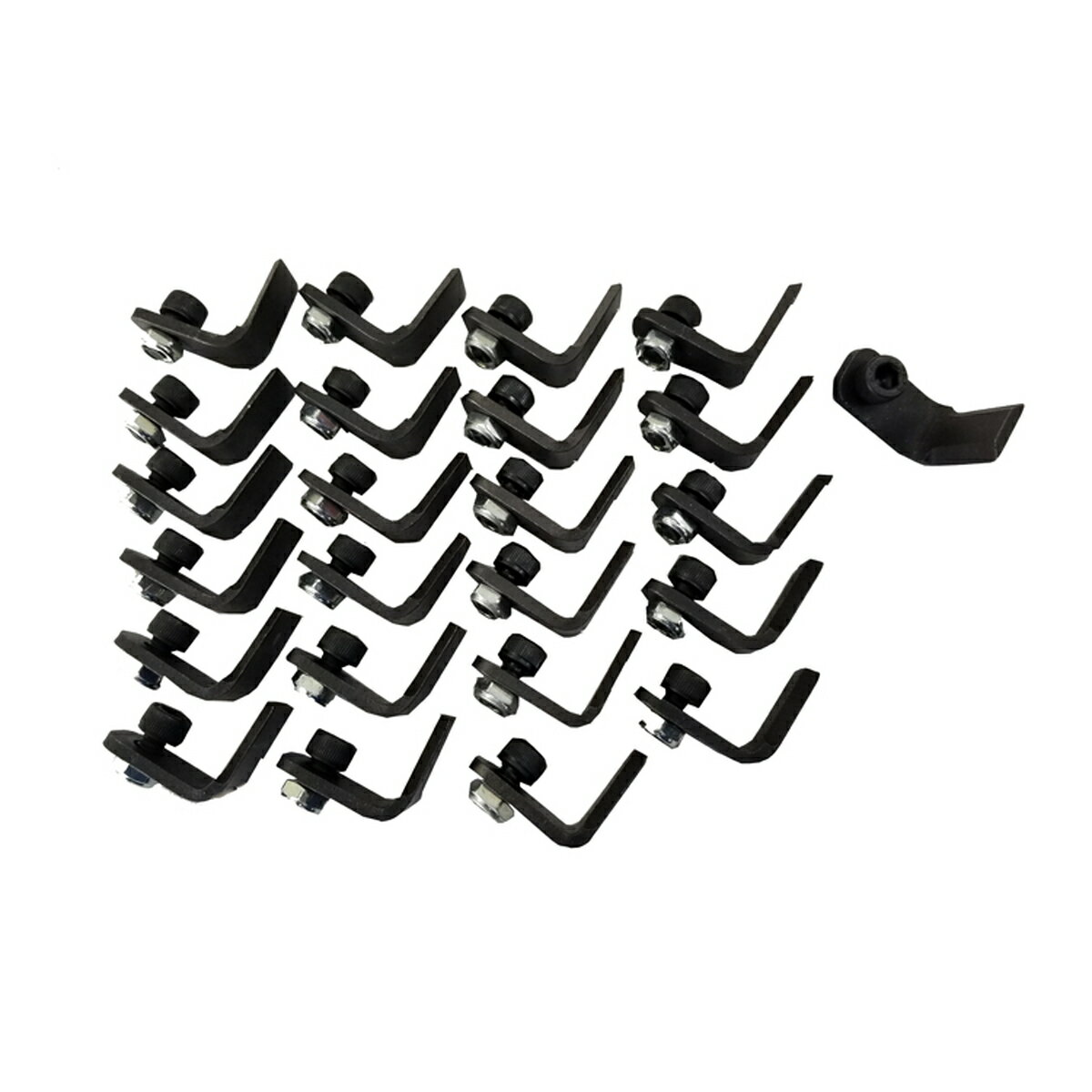 【エントリーでP10倍◆】アイデック ロータリーウィーダー用 替刃セット ロング用 (L型刃24枚・専用ボルトナット各24個) 農機 園芸機器 刈払機 農機具 電動 バッテリー式 除草機 トリマー 斜面 草刈り 園芸機械 便利 畦 畝 草刈り機