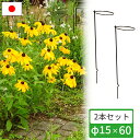 花支柱 植物支柱 2本セット 花支え φ15×60 開閉式 園芸支柱 日本製 ワンタッチ 倒れ防止 折れ防止 強風対策 台風対策 園芸 ガーデニング プランター...