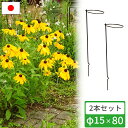 楽天ランキング1位獲得 花支柱 植物支柱 2本セット 花支え φ15×80 開閉式 園芸支柱 日本製 ワンタッチ 倒れ防止 折れ防止 強風対策 台風対策 園芸 ...