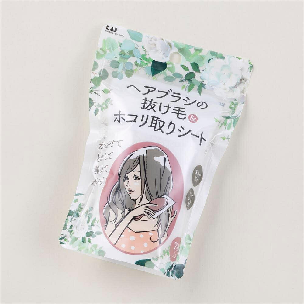 [5月エントリーでP10倍]ヘアブラシの抜け毛＆ホコリ取りシート　7枚入 理美容用品