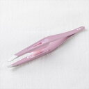 ズレずにつかむ毛抜き(ピンク) 理美容用品