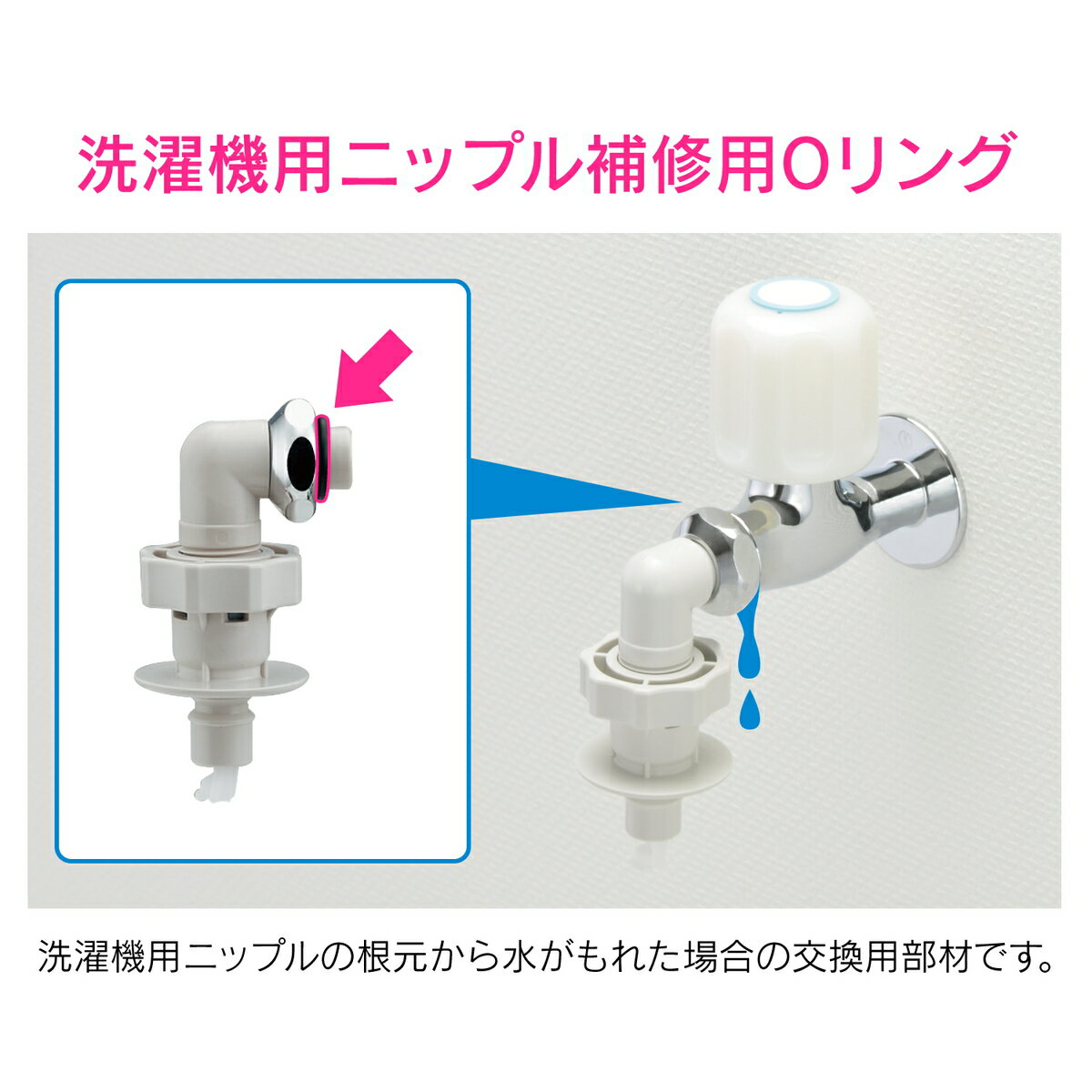 [エントリーでP10倍] カクダイ 洗濯機用ニップル補修Oリング カクダイ GAONA ガオナ 洗濯機用ニップル補修Oリング パッキン 洗濯機水栓 万能ホーム パイプ径 全自動洗濯機 ドラム式 縦型