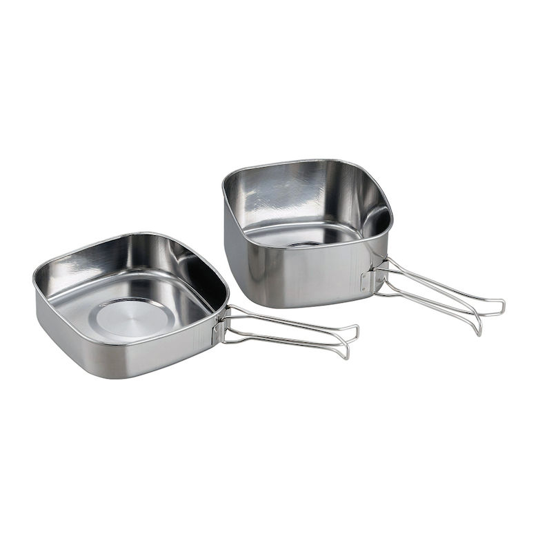 カクセー GO-11 GOGOキャンプメシ ポータブルキャンピング角型鍋2点セット キッチン 調理 食材 器具 家庭 台所 料理 グッズ 道具 製品 家電 クッキング 台所用品 キッチン用品 キッチンツール