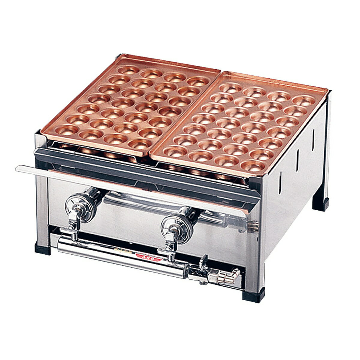 【エントリーでP10倍◆10/1〆】下野金属 銅たこ焼台 2連セット LP D（36穴x1枚） 国産 日本製 鉄板 鉄板焼き 調理 調理器具 料理 盛り付け 店 レストラン 料亭 おしゃれ プロ仕様 業務用 家庭用 本格 こだわり サイズ展開 サイズ別