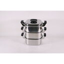 【エントリーでP10倍◆9/1〆】神子島製作所 PE 18−0角蒸器 3段22cm 220x220 燕三条 国産 日本製 キッチン用品 キッチンツー...
